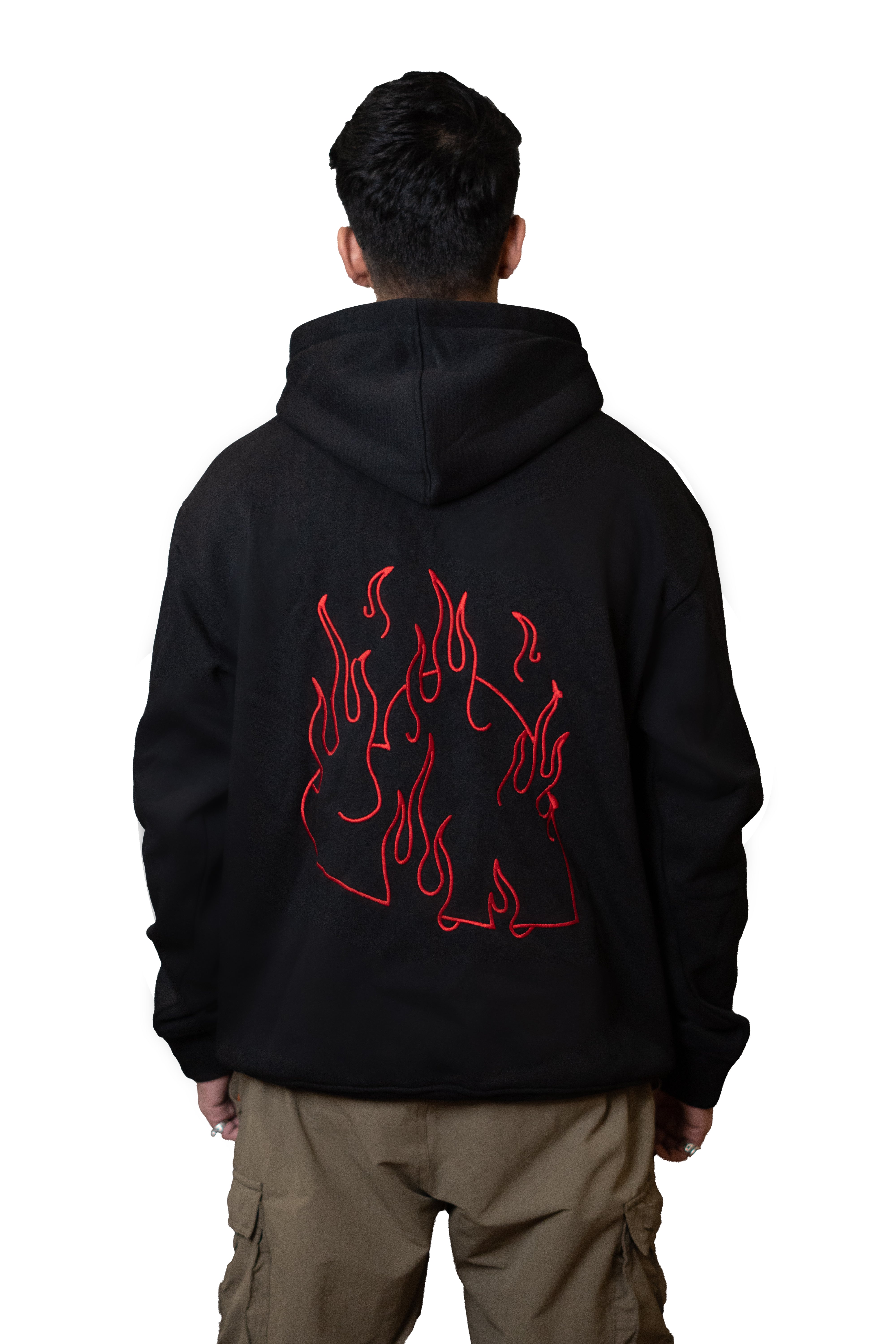 Black Burning Heart Hoodie