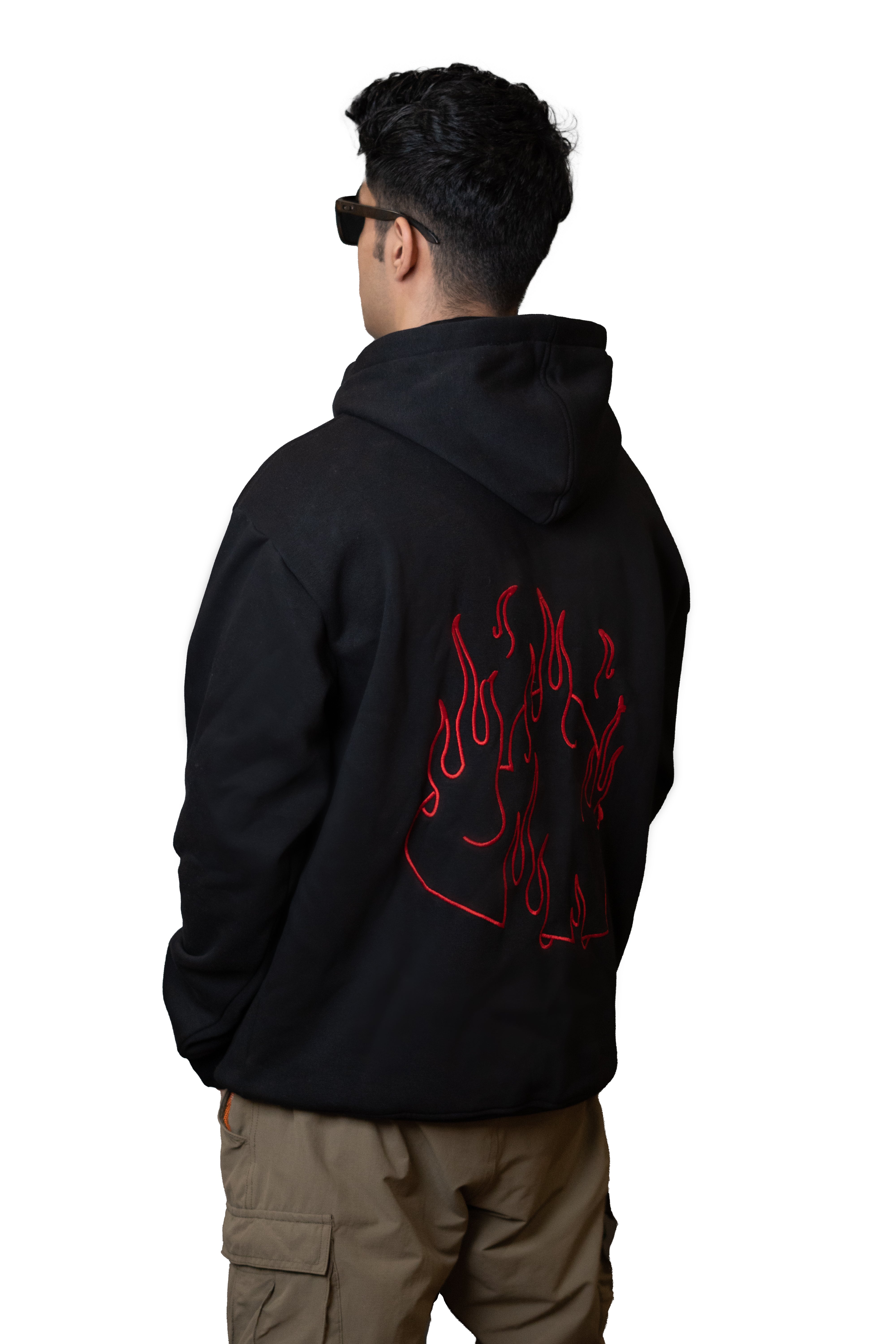 Black Burning Heart Hoodie